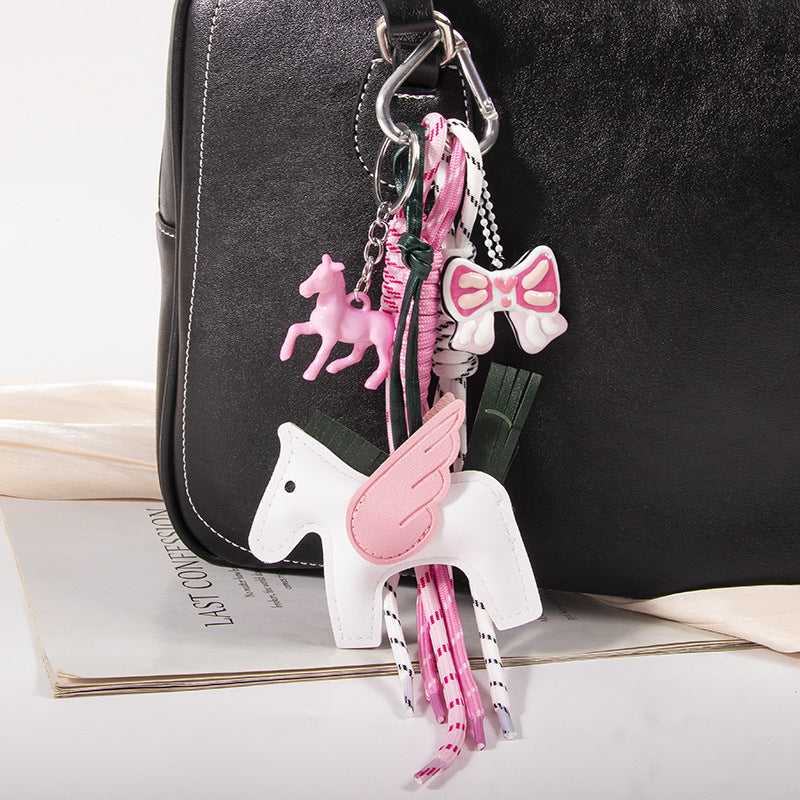Wholesale Cute  Pegasus pendant with braided rope key